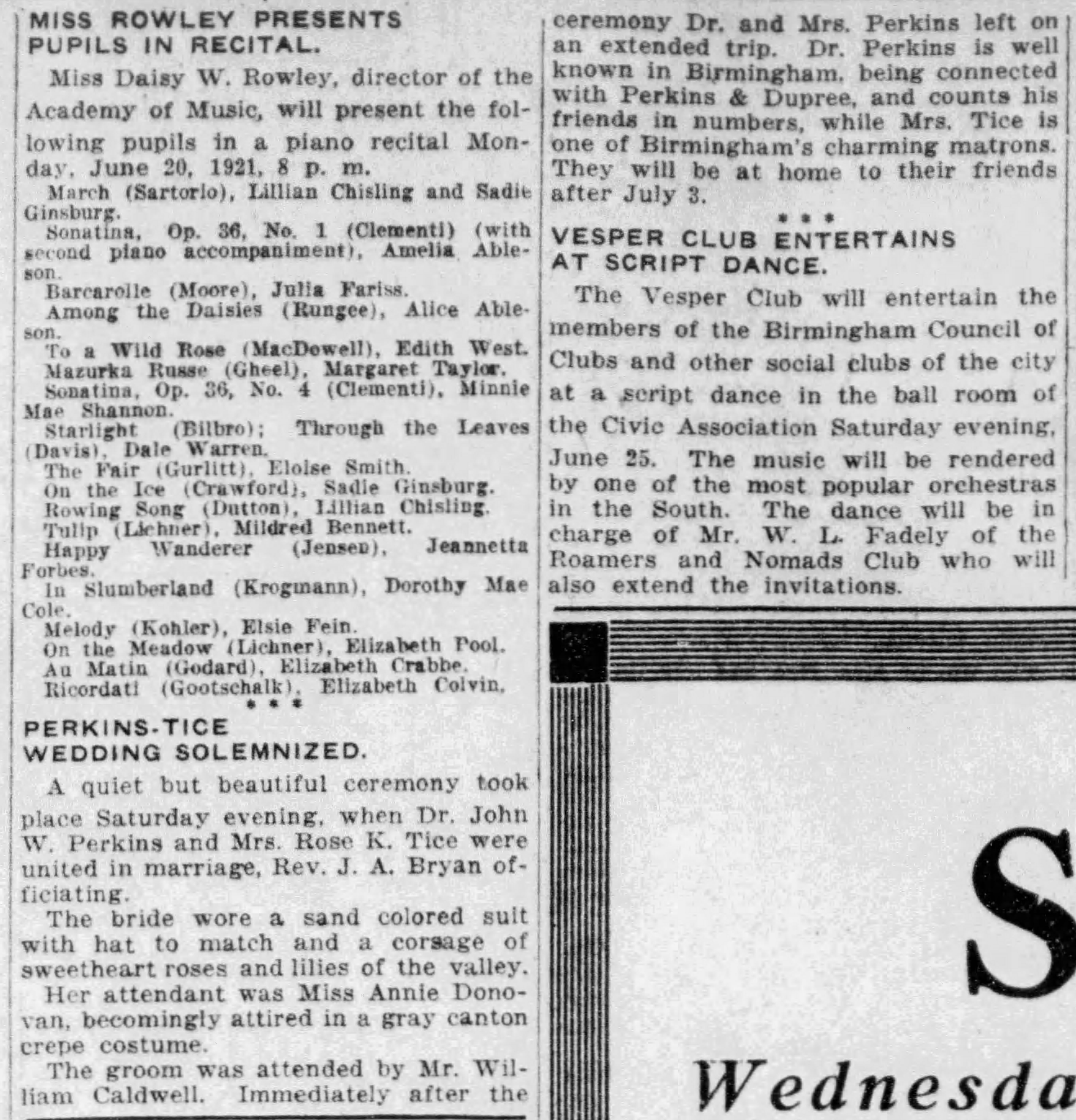 Dr. John W. Perkins-Rose K. Tice